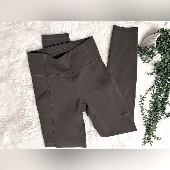 lululemon athletica Pants - Lululemon Invigorate High Rise Everlux 25” Tights Dark Olive Size 2